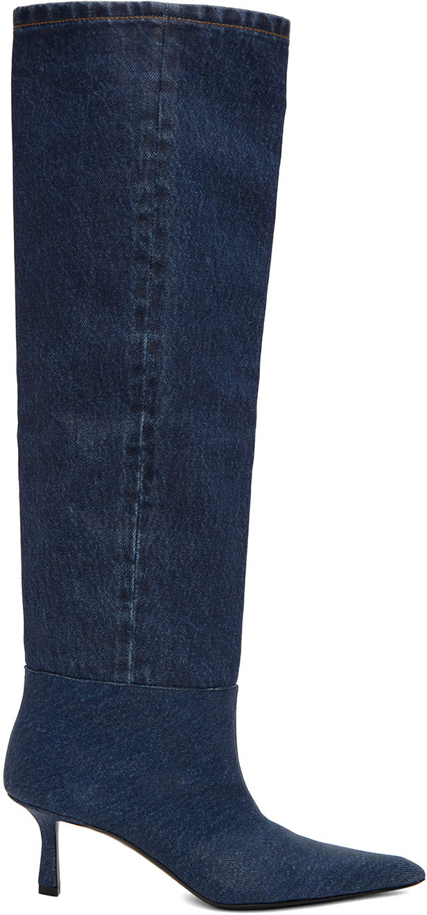 Sneakers og sko Alexander Wang Alexander Wang Slouch Knee-High Boots Blå | 30223B022