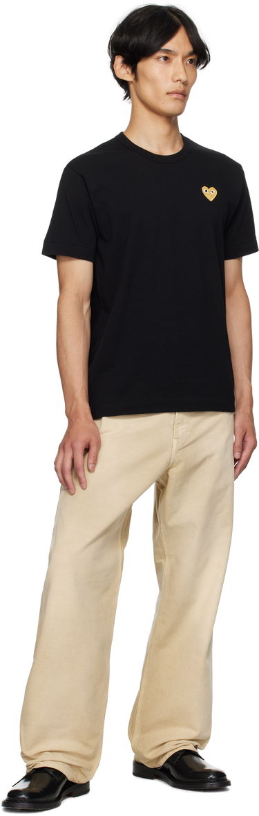 T-shirt Comme des Garçons COMME des GARÇONS PLAY Heart Patch T-Shirt Sort | AZ-T216-051, 3