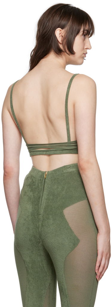 Bh Dion Lee Chenille Intarsia Bra Grøn | A7606P22, 2