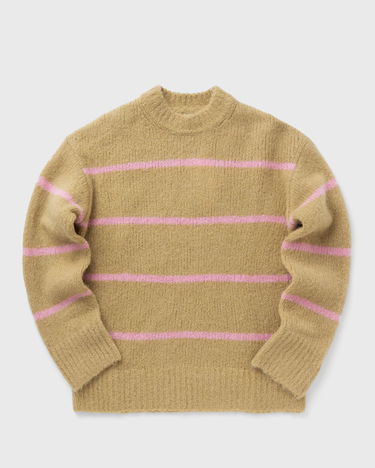 Sweater Samsoe Samsoe Samsøe & Samsøe SAJOAN Striped Knit Sweater, Size L Brun | F24300052-OLIVE_GRAY_ST, 0