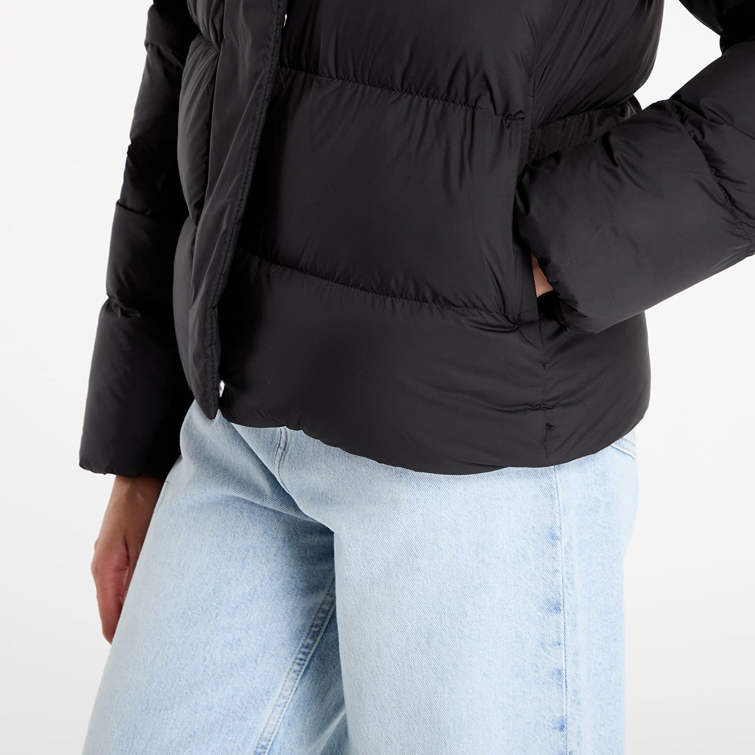 Puffer jakke Tommy Hilfiger Tommy Hilfiger Down Hooded Puffer Jacket Sort | WW0WW45739 BDS, 1