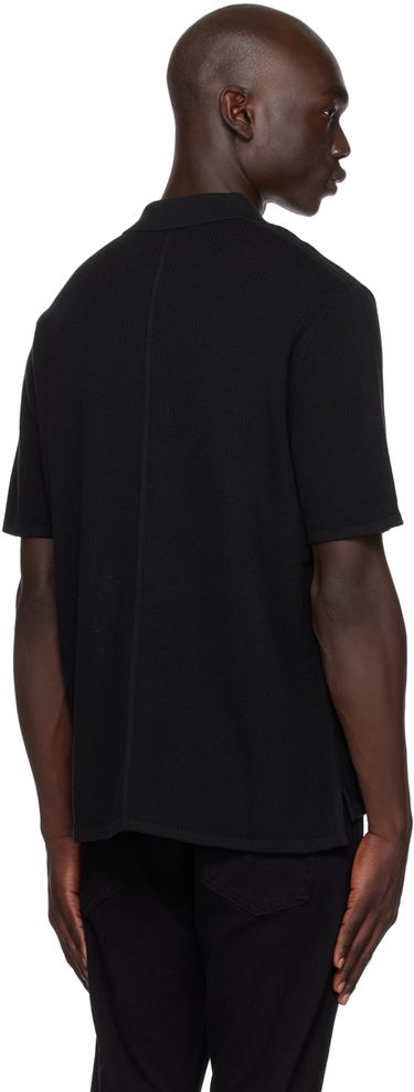 Polo skjorte rag & bone Harvey Knit Polo Shirt Sort | MBS22S018KI18, 2