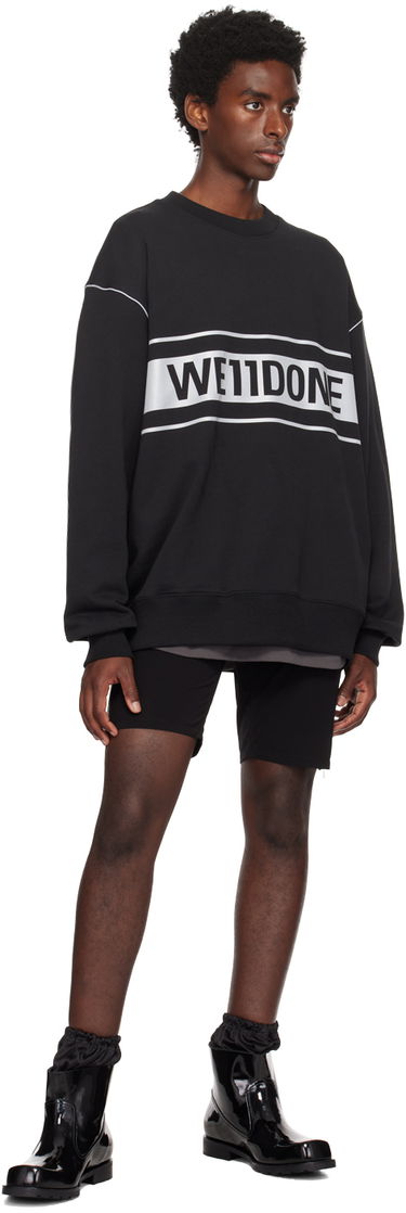 Sweatshirt We11done Men's Reflective Stripe Sweatshirt Sort | WD-SS5-19-048-BK, 3