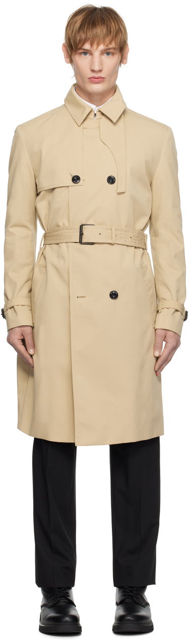 Trenchcoat BOSS Hugo Double-Breasted Trench Coat Beige | 50535072, 0