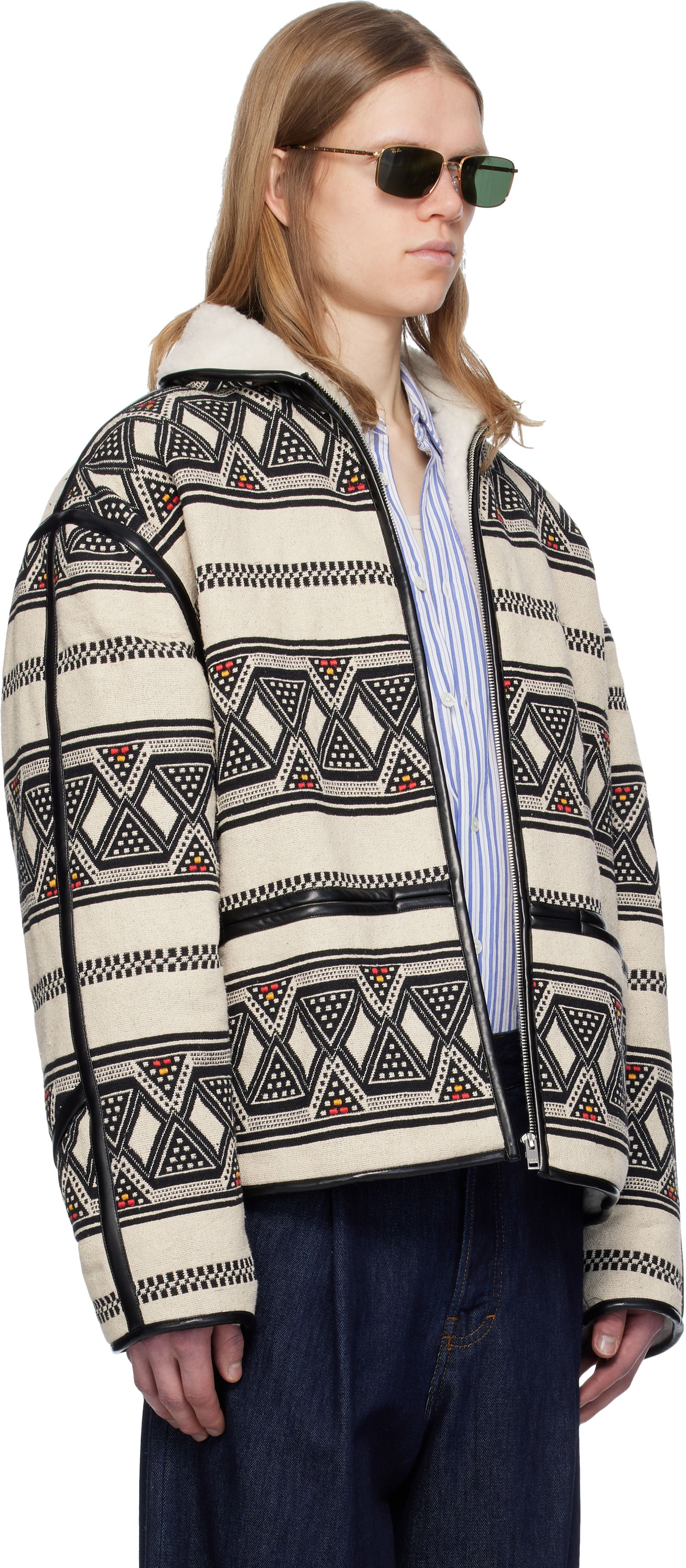 Jakke ISABEL MARANT Isabel Marant Nelkis Patterned Jacket Beige | 25PVE0274HB-C1D03H, 1
