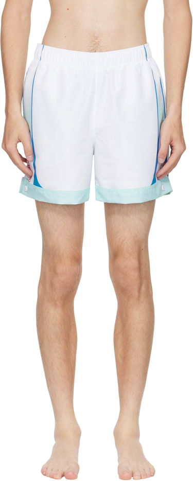 Badetøj Casablanca Casablanca Logo Swim Shorts Hvid | MPF25-SWM-065-01, 0