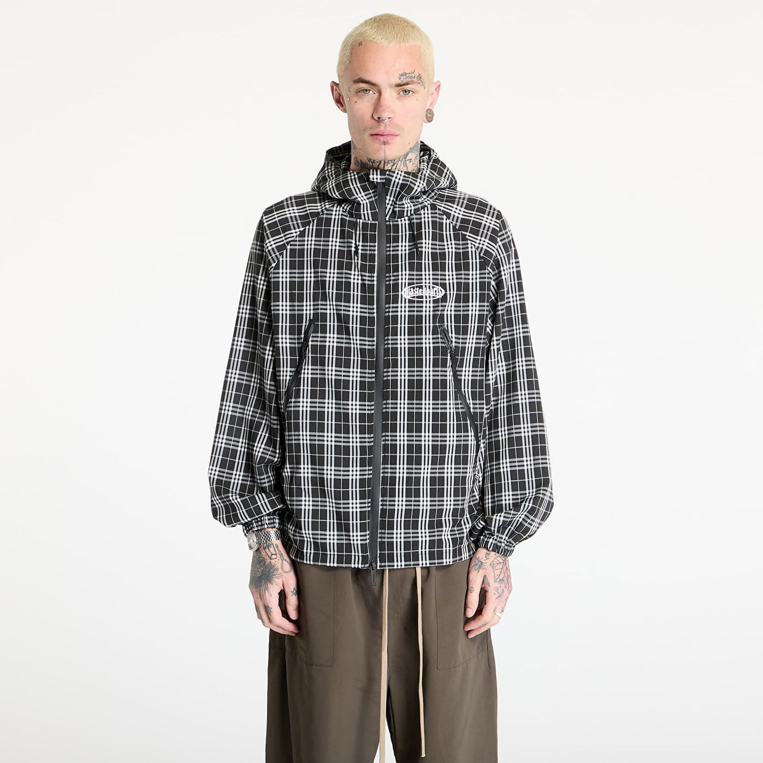 Vindjakke Wasted Paris Wasted Paris Yard Tartan Windbreaker Sort | WP_000273, 0