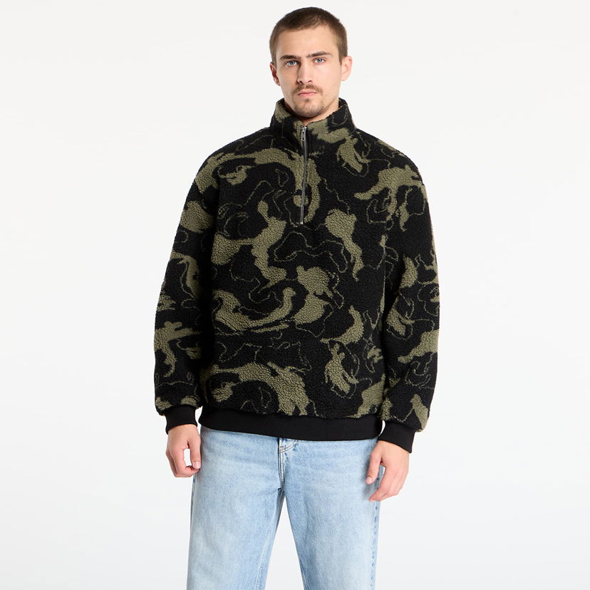Sweatshirt Urban Classics Oversized Pattern Teddy Troyer Sweatshirt Flerfarvet | TB8024-21221