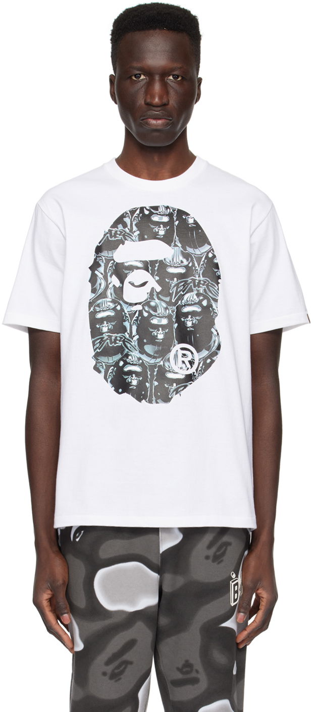 T-shirt BAPE Ape Head Graffiti Big Ape T-Shirt Hvid | 001TEJ801039M, 0