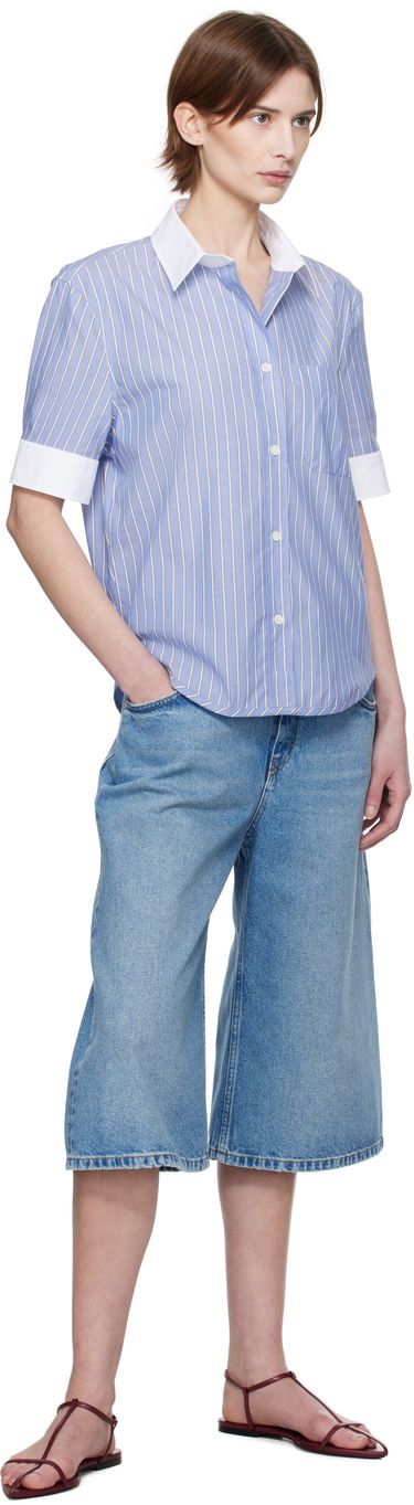 Skjorte Marni Marni Striped Shirt Blå | CAMA0623QS UTC455, 3