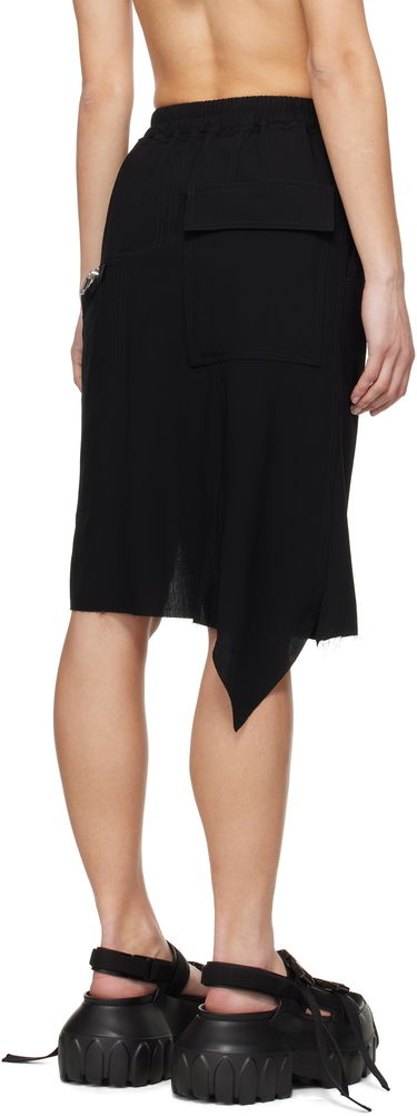 Shorts Rick Owens Rick Owens Black Hollywood Dracca Midi Skirt Sort | RP01E7341 WLP, 2