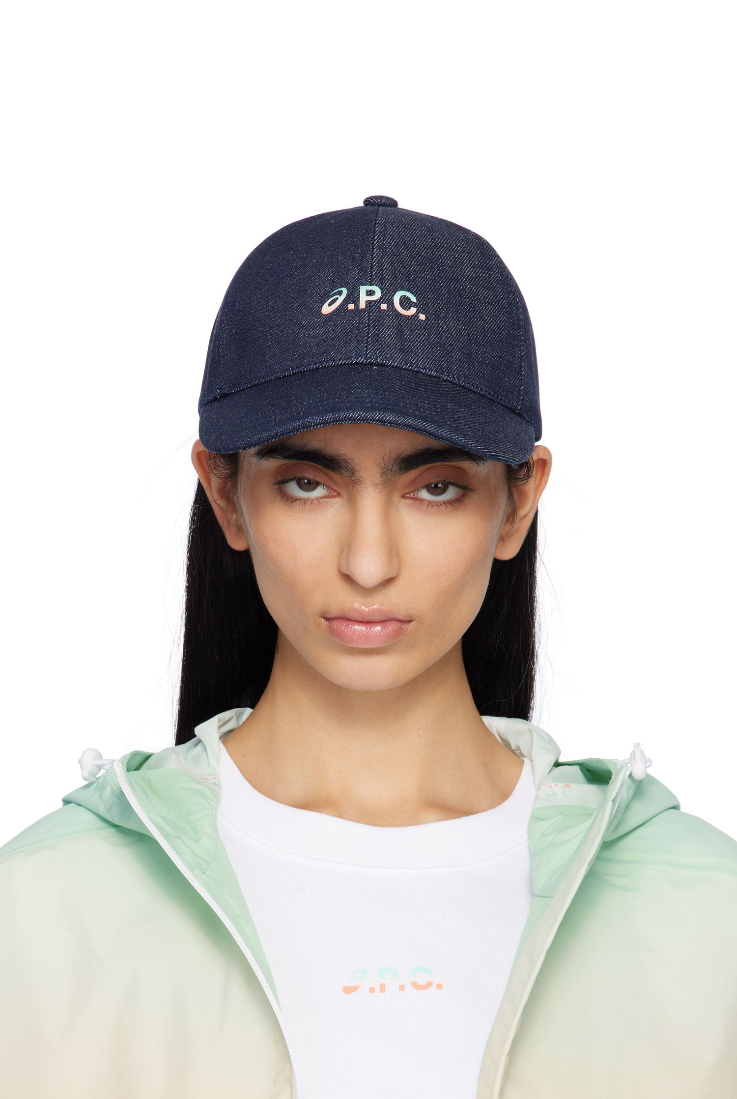 Kasket A.P.C. A.P.C. ASICS Edition Charlie Baseball Cap Mørkeblå | COHEV-M24148, 0