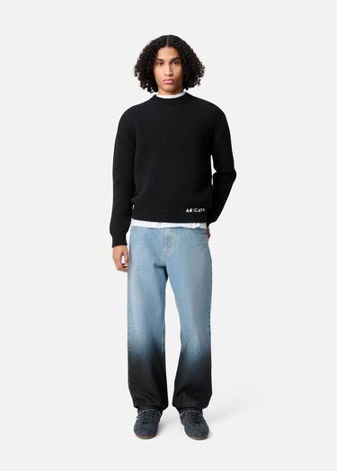 Sweater AXEL ARIGATO Block Knit Crew Neck Sweater Sort | A3331003, 4