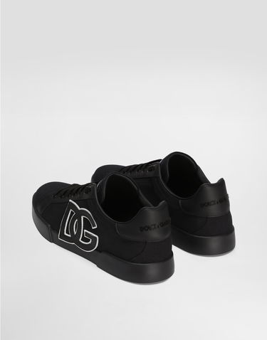 Sneakers og sko Dolce & Gabbana Dolce & Gabbana Portofino Light Strobel Canvas and Calfskin Sort | CS2343AE6298B956, 2