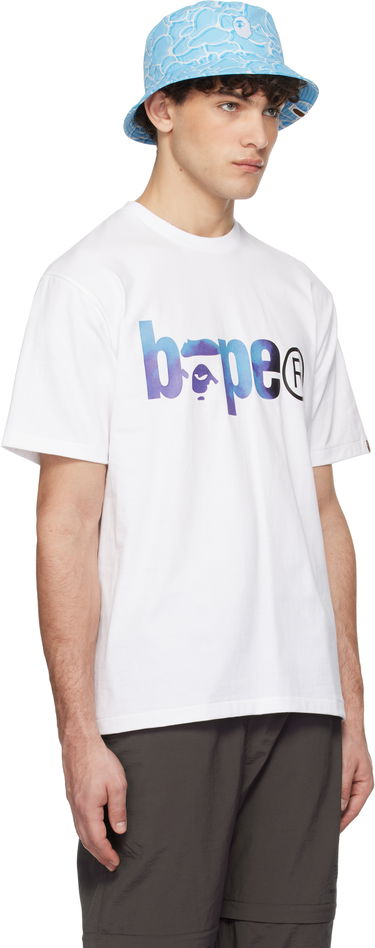 T-shirt BAPE Tie Dye Logo T-shirt Hvid | 001TEK801034M, 1