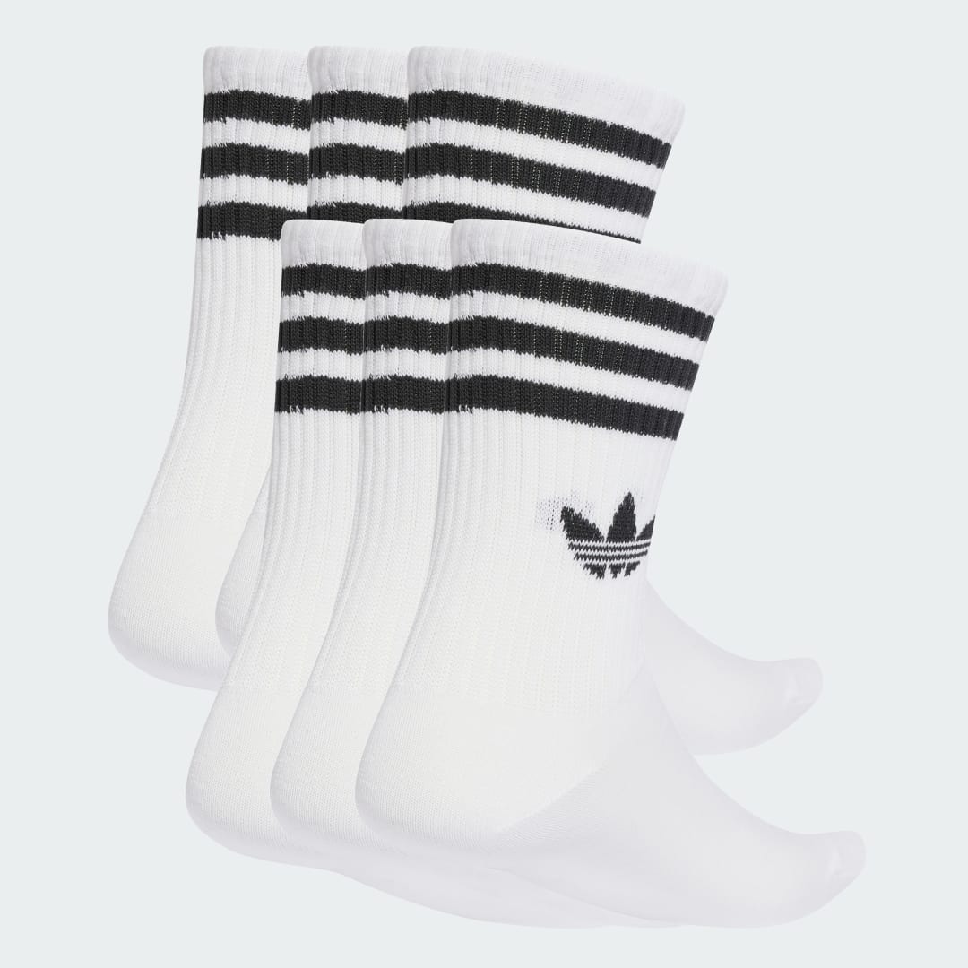 Sokker adidas Performance 3-Stripes Crew Socks - 6 Pairs Hvid | JV7410, 0