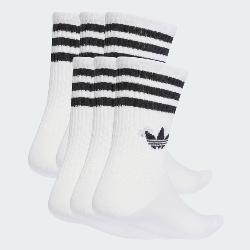 Sokker adidas Performance 3-Stripes Crew Socks - 6 Pairs Hvid | JV7410