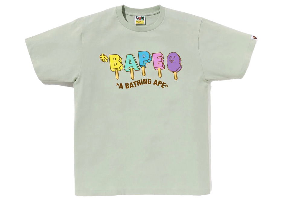 T-shirt BAPE Popsicle Tee Grøn | 1J30-110-069, 0