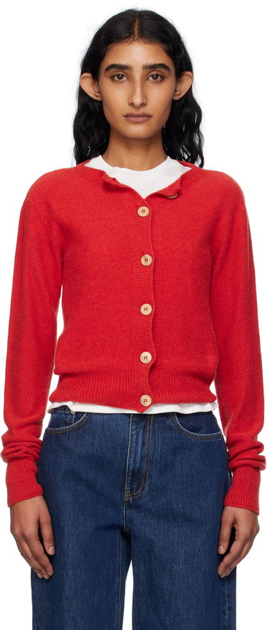 Sweater Baserange Baserange Tier Cardigan Rød | PUTC-RC-AU25, 0