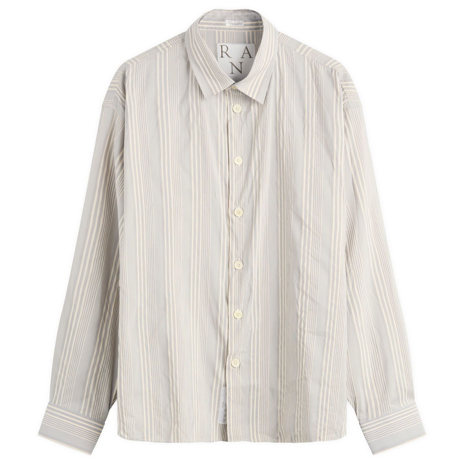 Skjorte Ranra Ranra Classic Striped Shirt, Size Large Blå | AMFW25LS01545-R020, 0