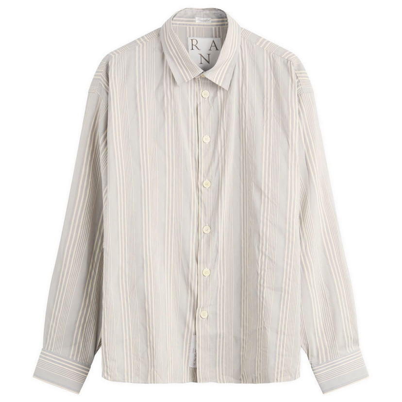 Skjorte Ranra Ranra Classic Striped Shirt, Size Large Blå | AMFW25LS01545-R020