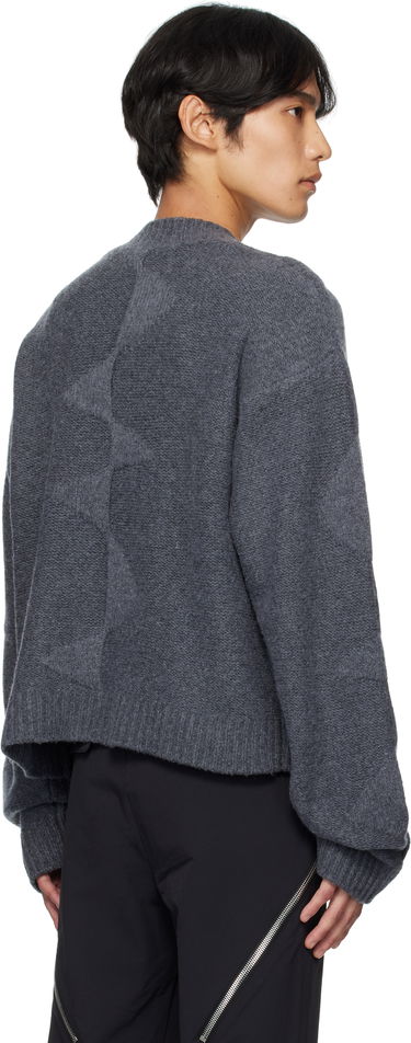 Sweater HELIOT EMIL HELIOT EMIL Cropped Spiral Knit Sweater Grå | PREAW25_M_07_063_DGY05_CO, 2