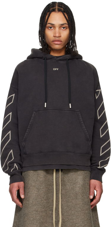 Sweatshirt Off-White Off-White Arrow Skate Martyrdom Hoodie Sort | OMBB085S25FLE00P1361, 0
