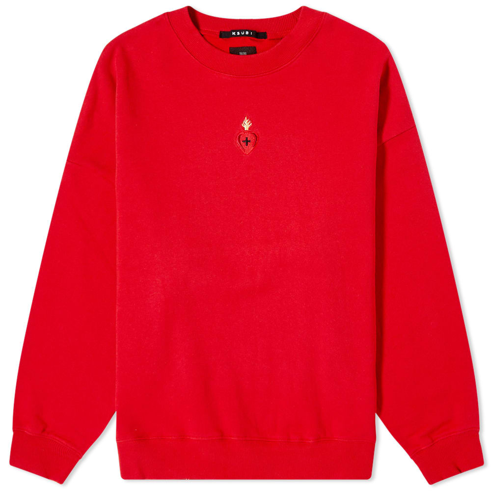 Sweatshirt Ksubi Logo Crew Sweat Rød | WFA22FL011, 0