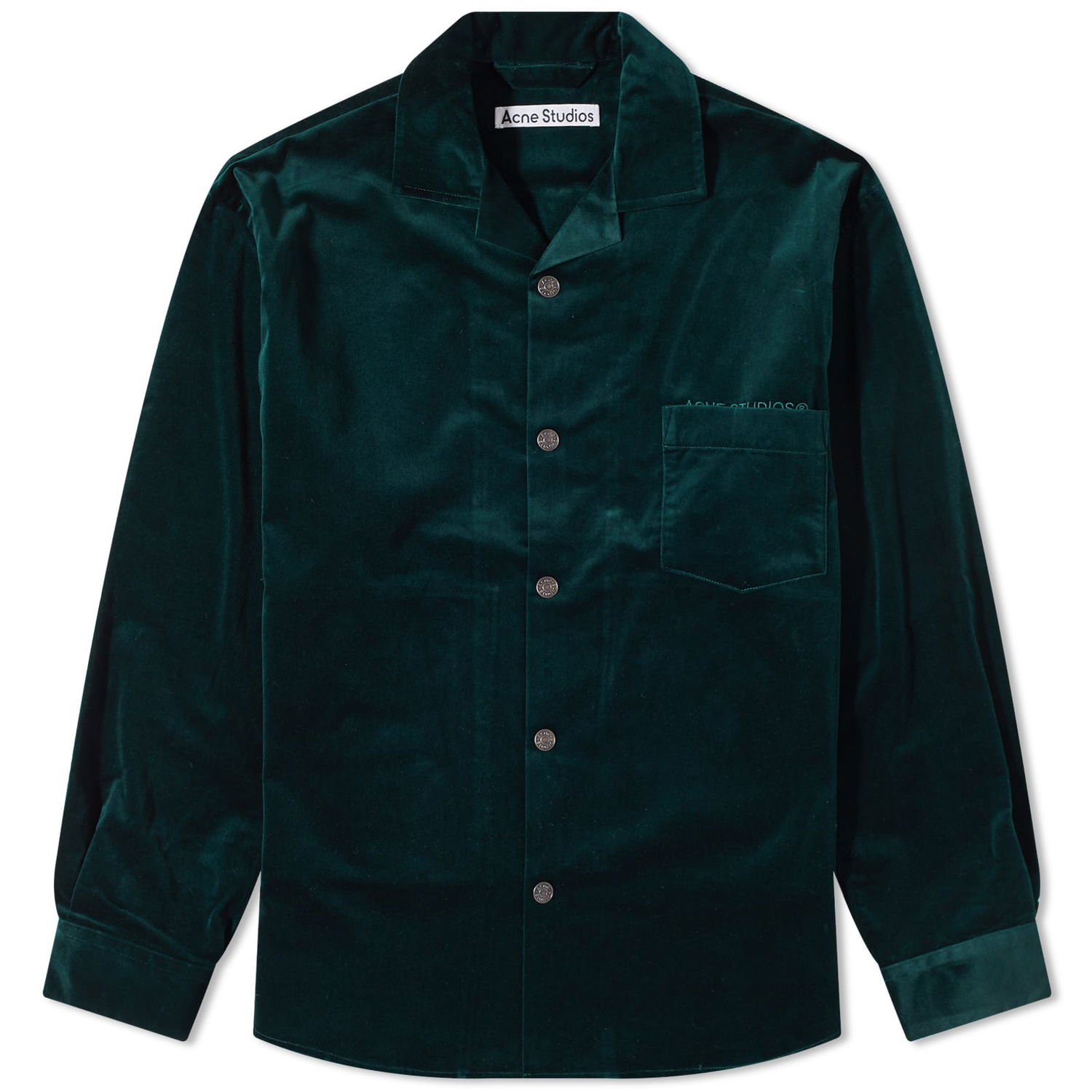 Jakke Acne Studios Osandimper Velvet Shirt Jacket Grøn | B90660-AAX, 0