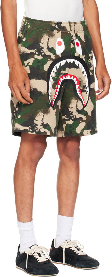 Shorts BAPE Map Camo Regular Fit Shark Sweat Shorts Grøn | 001SPL301001M, 1