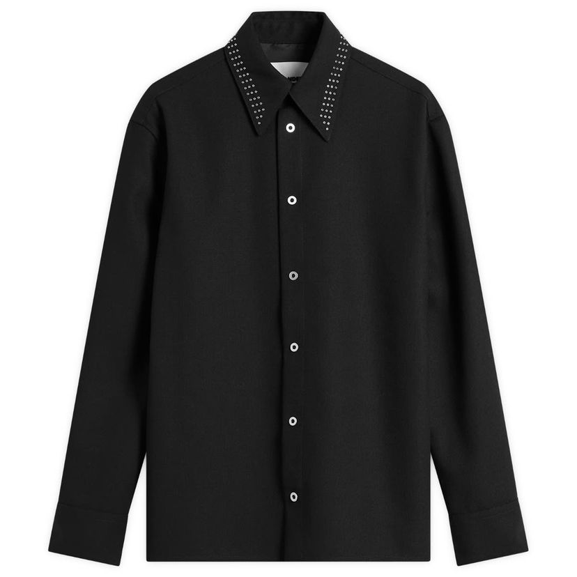 Skjorte Jil Sander Jil Sander Wool Canvas Shirt, Size Large Sort | J22DL0318-J41557-001