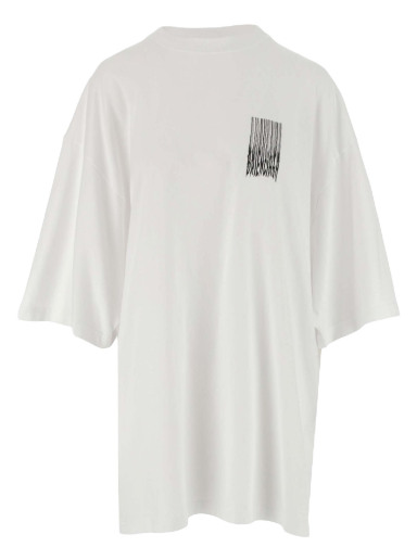 T-shirt Balenciaga Wide Fit Barcode T-Shirt Hvid | 661715TKVE59040