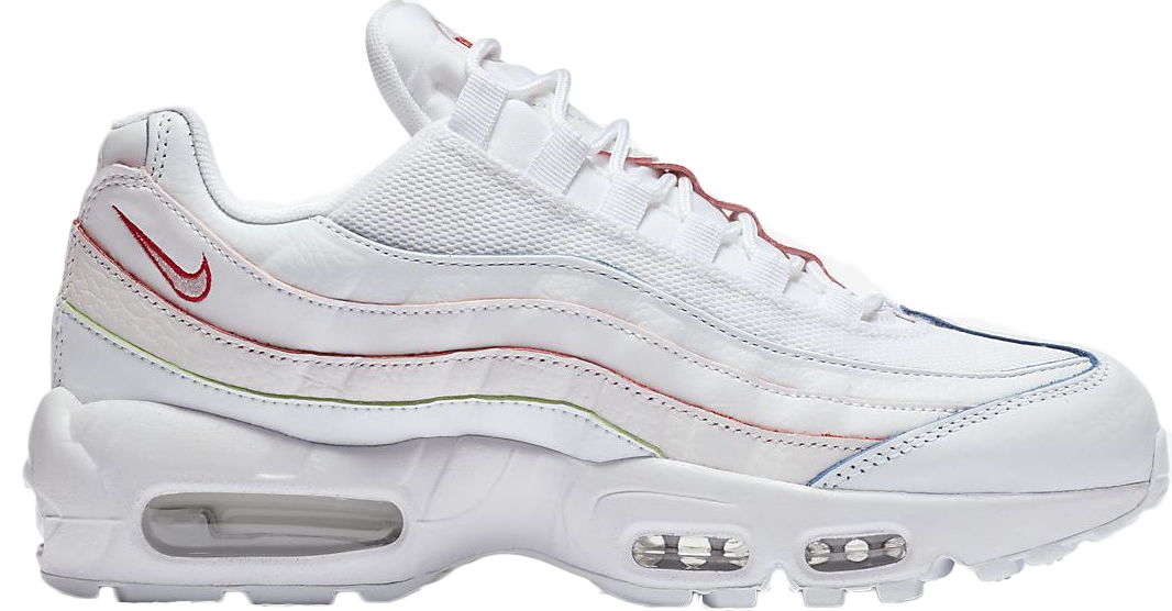 Sneakers og sko Nike Air Max 95 Triple White Rainbow Borders W Hvid | AQ4138-100, 0