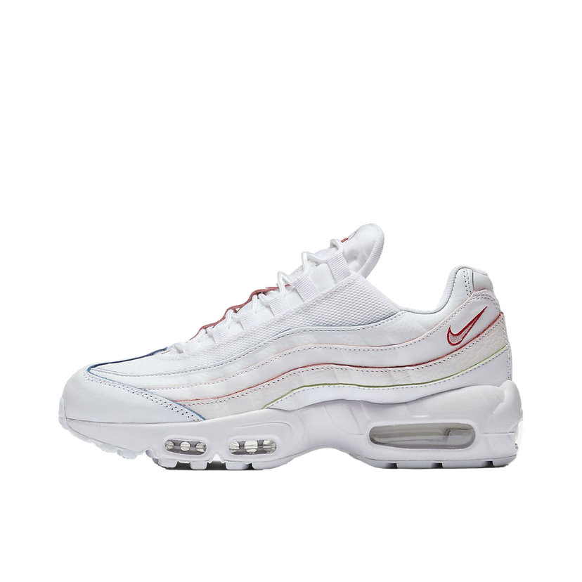 Sneakers og sko Nike Air Max 95 Triple White Rainbow Borders W Hvid | AQ4138-100