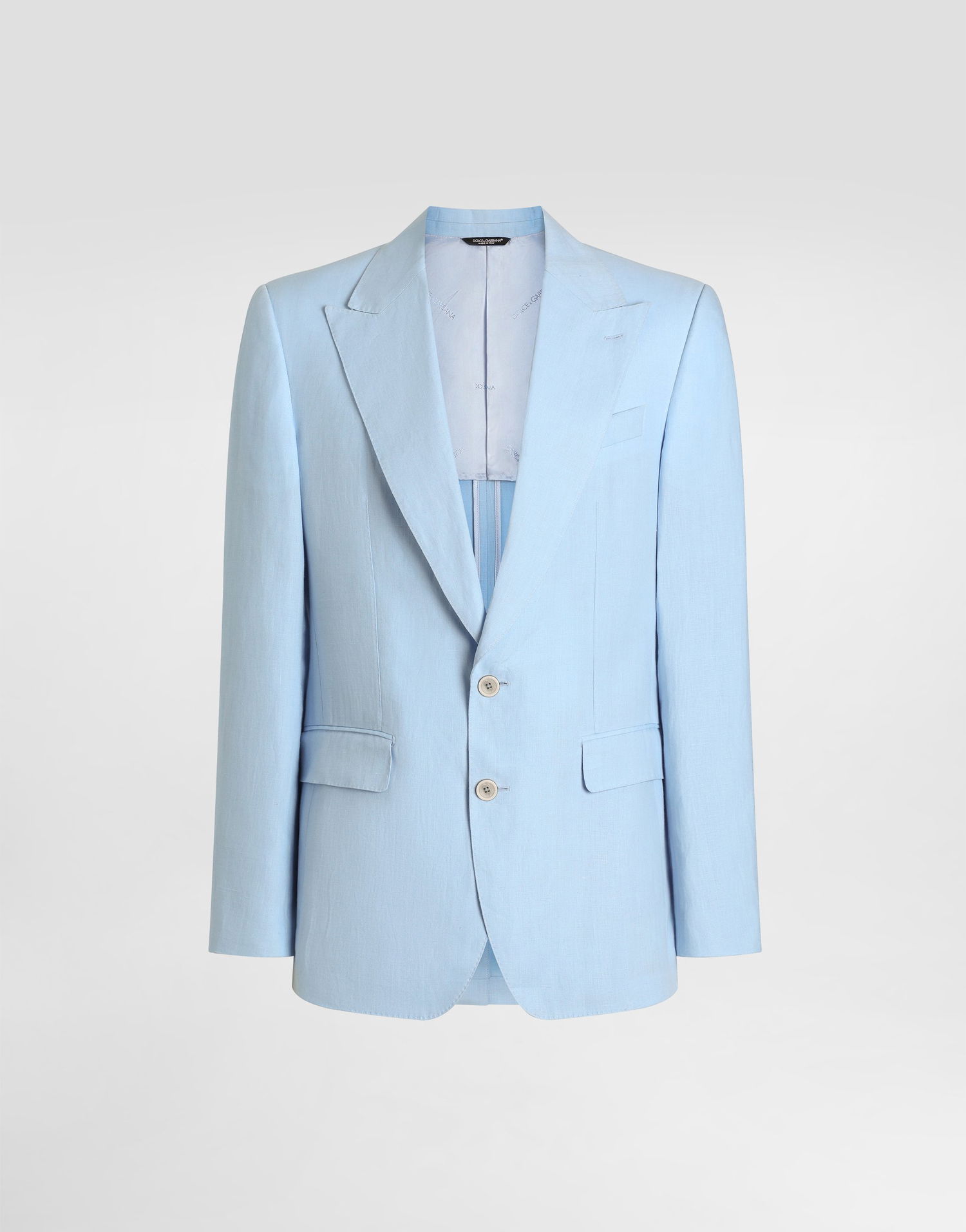 Jakke Dolce & Gabbana Dolce & Gabbana Sicilia Single-Breasted Linen Jacket Blå | G2UR6TFU4JBB1581, 0
