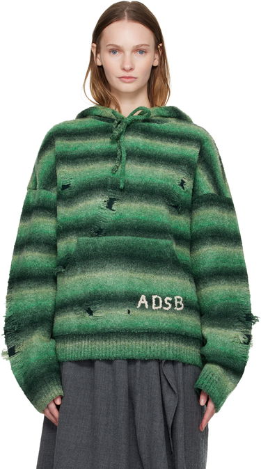 Sweatshirt Andersson Bell Gradient Distressed Hoodie Grøn | atb1391u, 0