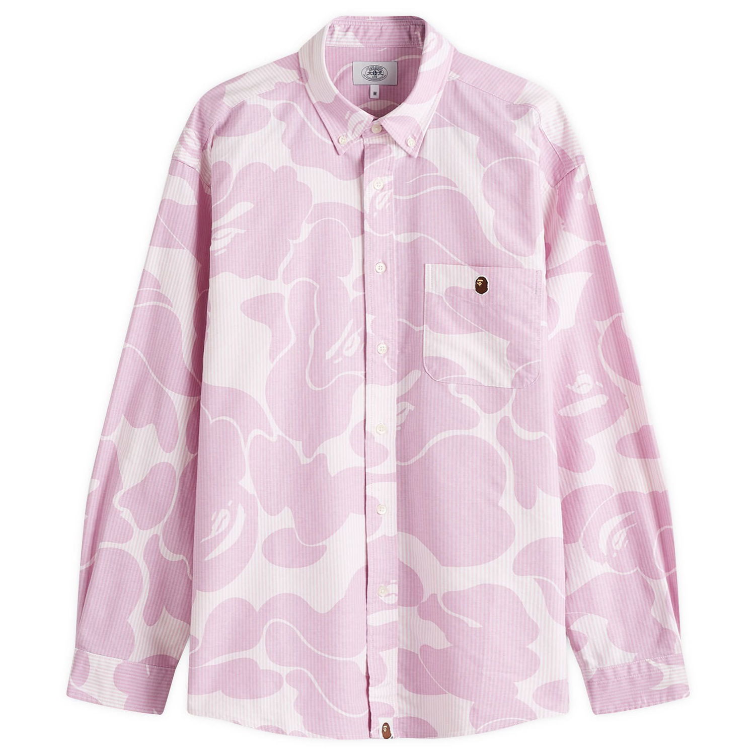 Skjorte BAPE Bathing Ape Camo Button Down Shirt Lyserød | 001SHK801003M-PNK, 0