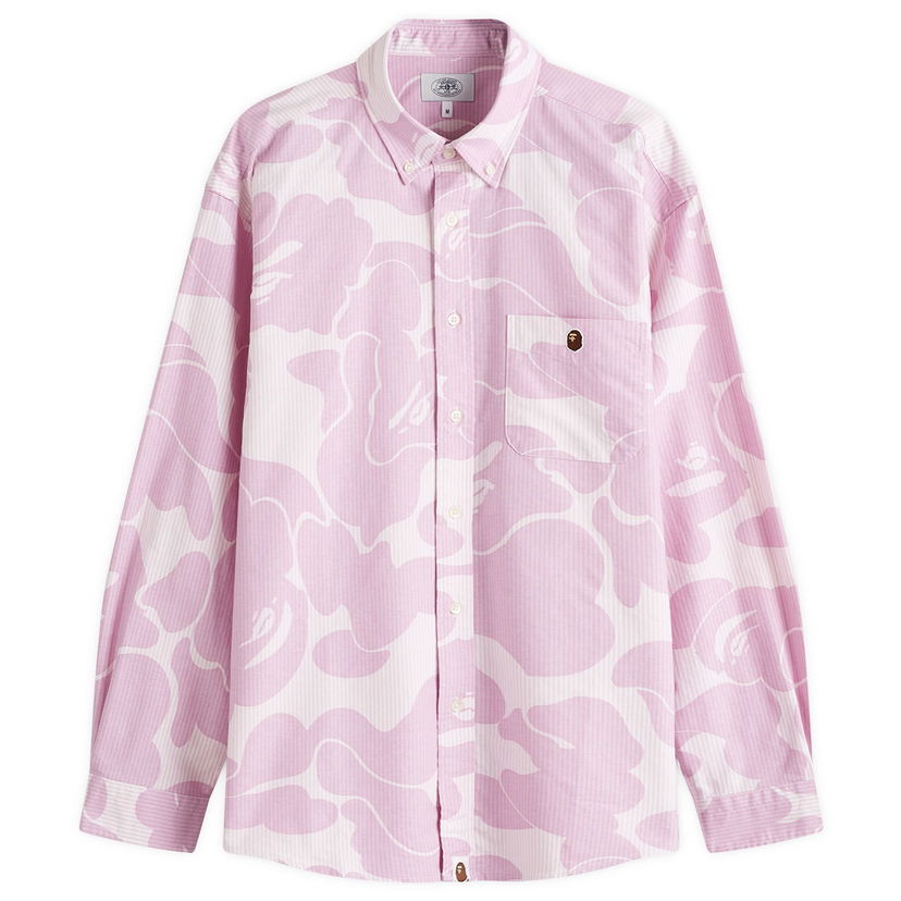Skjorte BAPE Bathing Ape Camo Button Down Shirt Lyserød | 001SHK801003M-PNK