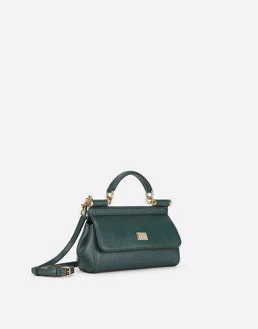 Håndtaske Dolce & Gabbana Dolce & Gabbana Mini Sicily Handbag Grøn | BB7116B100187399, 2