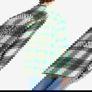 Skjorte BILLIONAIRE BOYS CLUB Heart & Mind Check Overshirt Grøn | B25127-GRN, 3