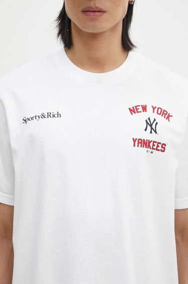 T-shirt Sporty & Rich New York Yankees Graphic Print T-Shirt Hvid | TO043505300WH01, 3