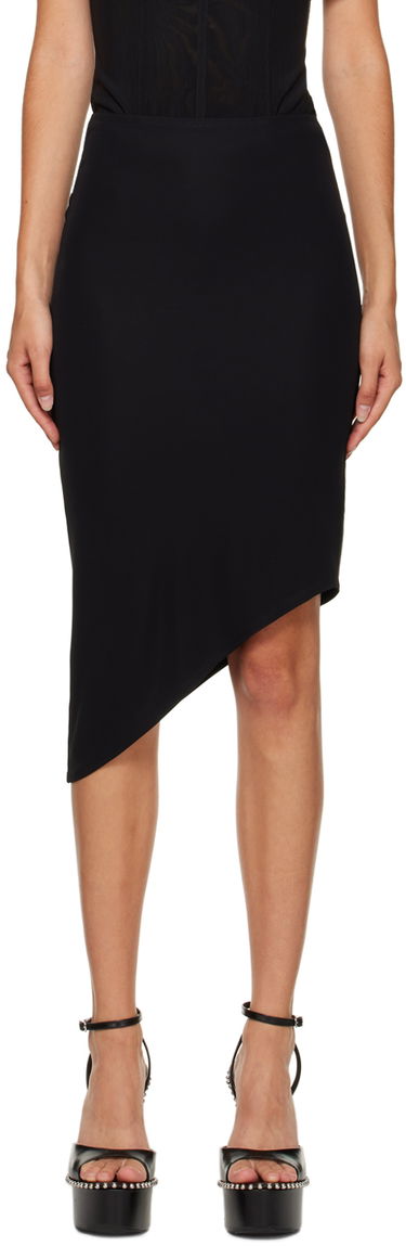 Nederdel Miaou Miaou Vero Asymmetrical Midi Skirt Sort | 4037VC2BLK, 0
