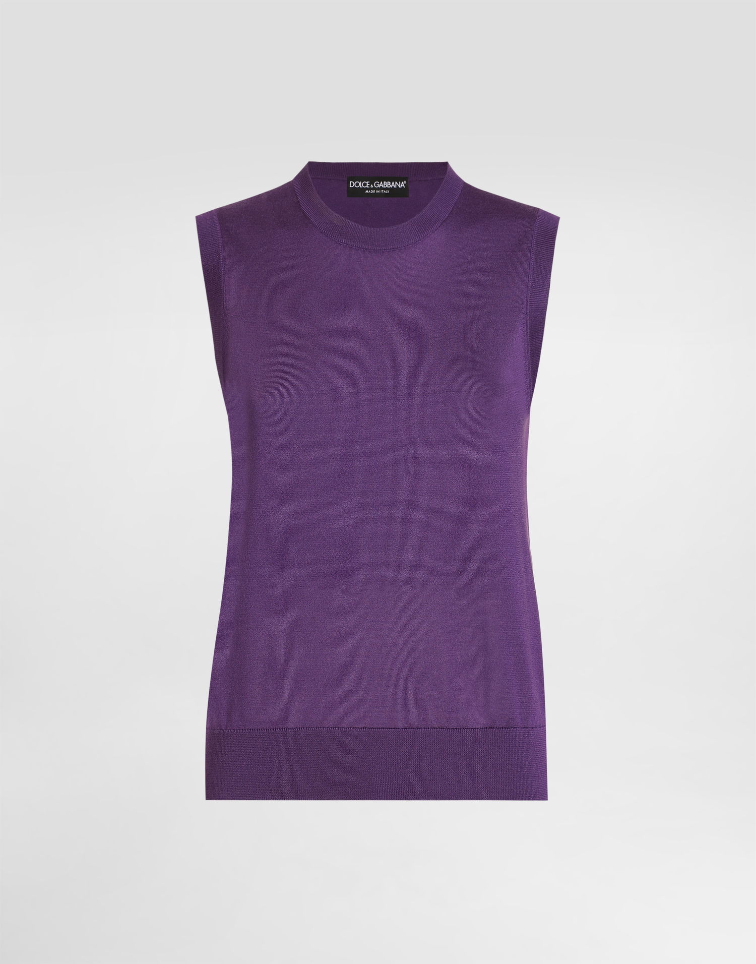 Tanktop Dolce & Gabbana Dolce & Gabbana Silk Tank Top with Brooch Lilla | FXT02TJBSO1F0257, 0