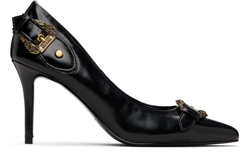 Kjole Versace Versace Jeans Couture Scarlett Baroque Buckle Heels Sort | E79VA3S56_EZSC35