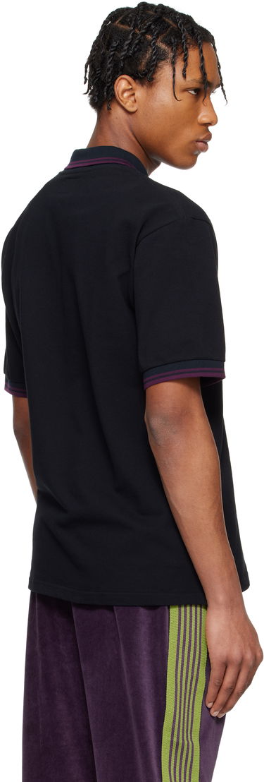 Polo skjorte Needles Needles Shawl Collar Polo Sort | QV354, 2