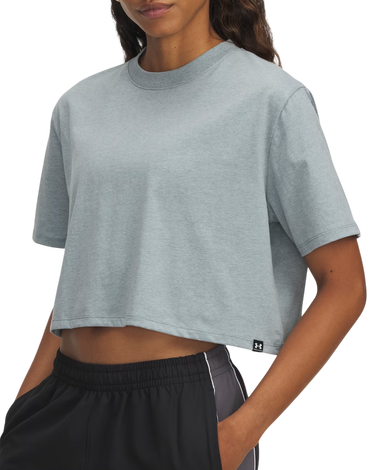 Crop top Under Armour Under Armour Rival Short Sleeve Crop Top Blå | 1389721-587, 0