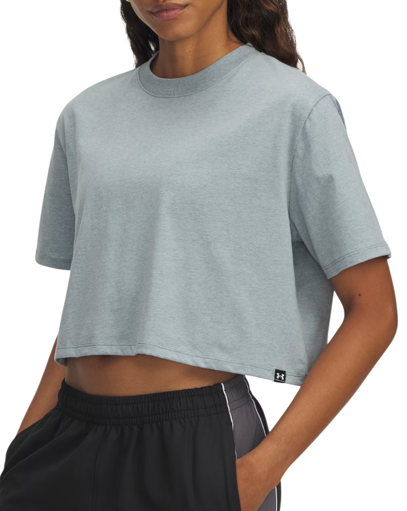 Crop top Under Armour Under Armour Rival Short Sleeve Crop Top Blå | 1389721-587