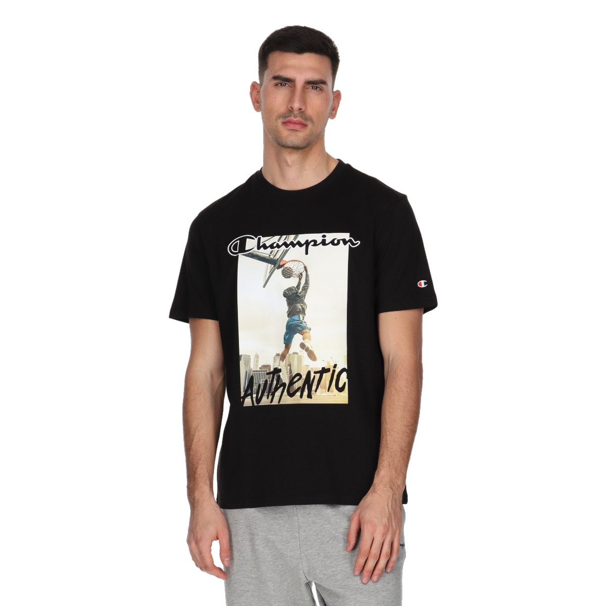 T-shirt Champion Authentic Basketball Dunk T-Shirt Sort | 220535-KK001, 0