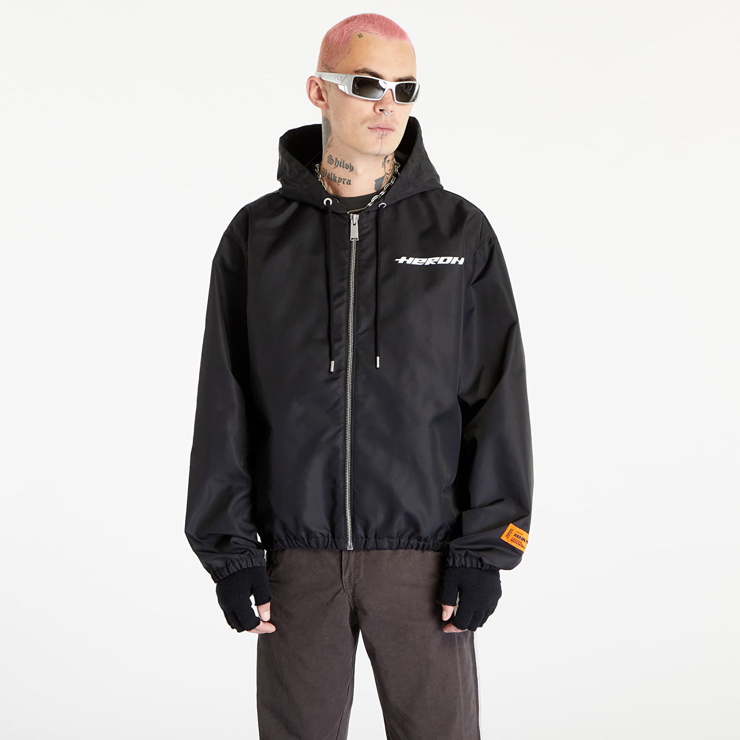 Vindjakke HERON PRESTON Ex-Ray HP Nylon Windbreaker Sort | HMEB014F23FAB0011001, 0