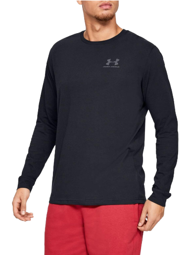 T-shirt Under Armour Sportstyle Left Chest T-Shirt Sort | 1329585-001